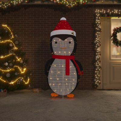 Πιγκουίνος Χριστουγεννιάτικη Φιγούρα LED 180 εκ. Πολυτελές Ύφασμα