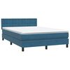 vidaXL Box Spring &kappa;&rho;&epsilon;&beta;ά&tau;&iota; &mu;&epsilon; &sigma;&tau;&rho;ώ&mu;&alpha; &sigma;&kappa;&omicron;ύ&rho;&omicron; &mu;&pi;&lambda;&epsilon; 160x220 cm &Beta;&epsilon;&lambda;&omicron;ύ&delta;&iota;&nu;&omicron;