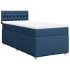 vidaXL Κρεβάτι Boxspring με Στρώμα Μπλε 90x190 εκ.Υφασμάτινο