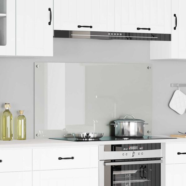 vidaXL Διάφανος Πίσω Τοίχος Κουζίνας 120x60x0,6 εκ Γυαλί Ανθεκτικό