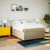 vidaXL &Kappa;&rho;&epsilon;&beta;ά&tau;&iota; Boxspring &mu;&epsilon; &Sigma;&tau;&rho;ώ&mu;&alpha; &Kappa;&rho;&epsilon;&mu; 140x190 &epsilon;&kappa;. &Upsilon;&phi;&alpha;&sigma;&mu;ά&tau;&iota;&nu;&omicron;