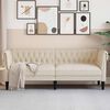 vidaXL Καναπές Τριθέσιος Chesterfield Λινό