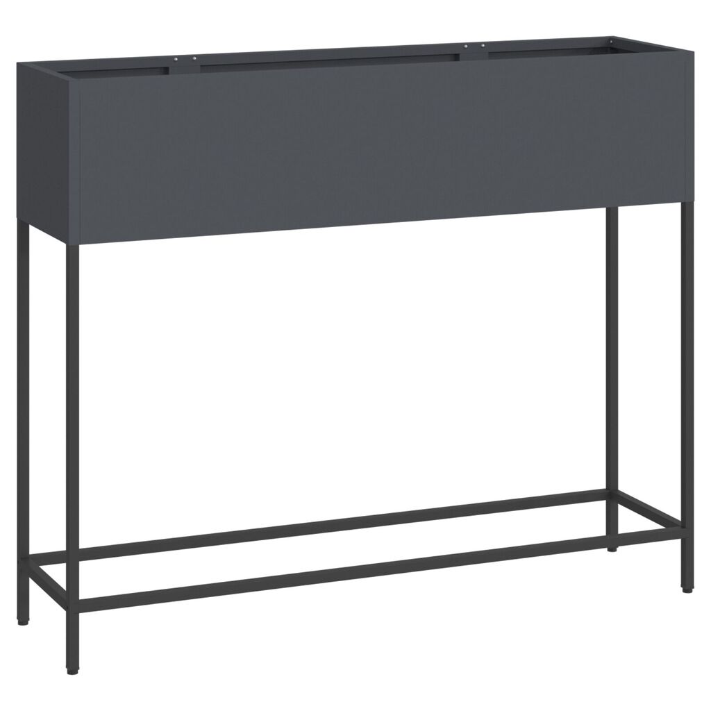 vidaXL Υψηλή Υπερυψωμένη Γλάστρα 100x26x82 εκ Ανθρακί Ατσάλι