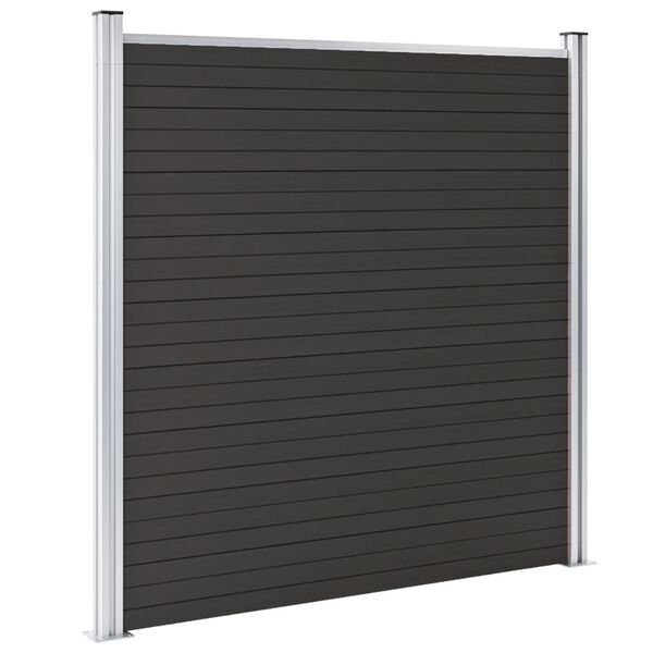 vidaXL Πάνελ Περίφραξης Μαύρο 180 x 186 εκ. από WPC