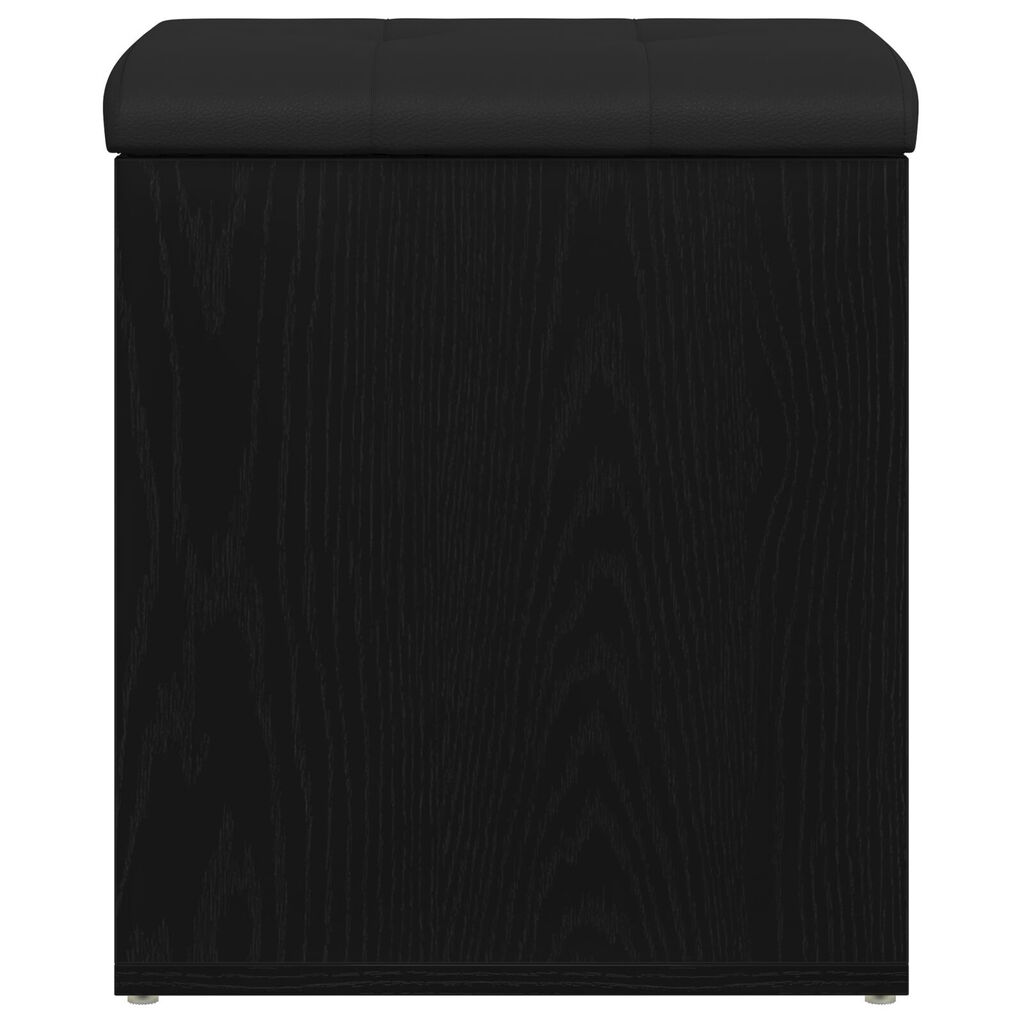 vidaXL Παγκάκι Αποθήκευσης Μαύρη Δρυς 40x40x45 εκ Κατασκευασμένο Ξύλο