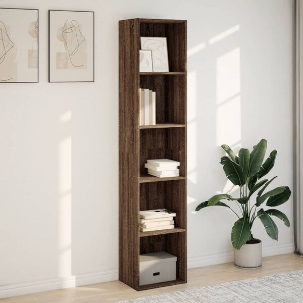 vidaXL Βιβλιοθήκη Καφέ Δρυς 40x30x189 εκ. από Επεξεργασμένο Ξύλο