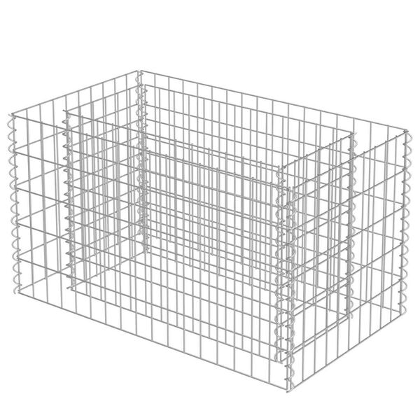 vidaXL Συρματοκιβώτιο-Γλάστρα Υπερυψωμένη 90x50x50 εκ. Γαλβ. Χάλυβας