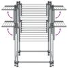 vidaXL Απλώστρα Ρούχων 107 x 107 x 120 εκ. από Αλουμίνιο