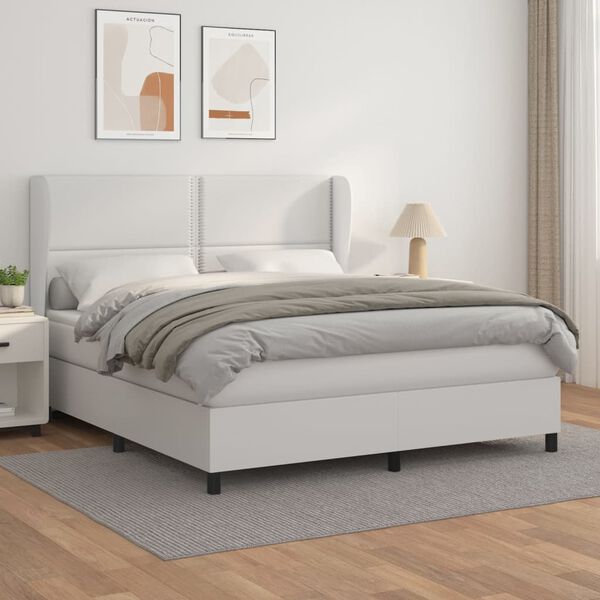 vidaXL &Kappa;&rho;&epsilon;&beta;ά&tau;&iota; Boxspring &mu;&epsilon; &Sigma;&tau;&rho;ώ&mu;&alpha; &Lambda;&epsilon;&upsilon;&kappa;ό 180x200 &epsilon;&kappa;. &Sigma;&upsilon;&nu;&theta;&epsilon;&tau;&iota;&kappa;ό &Delta;έ&rho;&mu;&alpha;