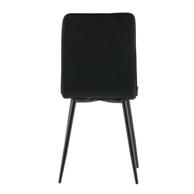 Venture Home Καρέκλες Τραπεζαρίας Windu 2 τεμ. Μαύρες Βελούδινες