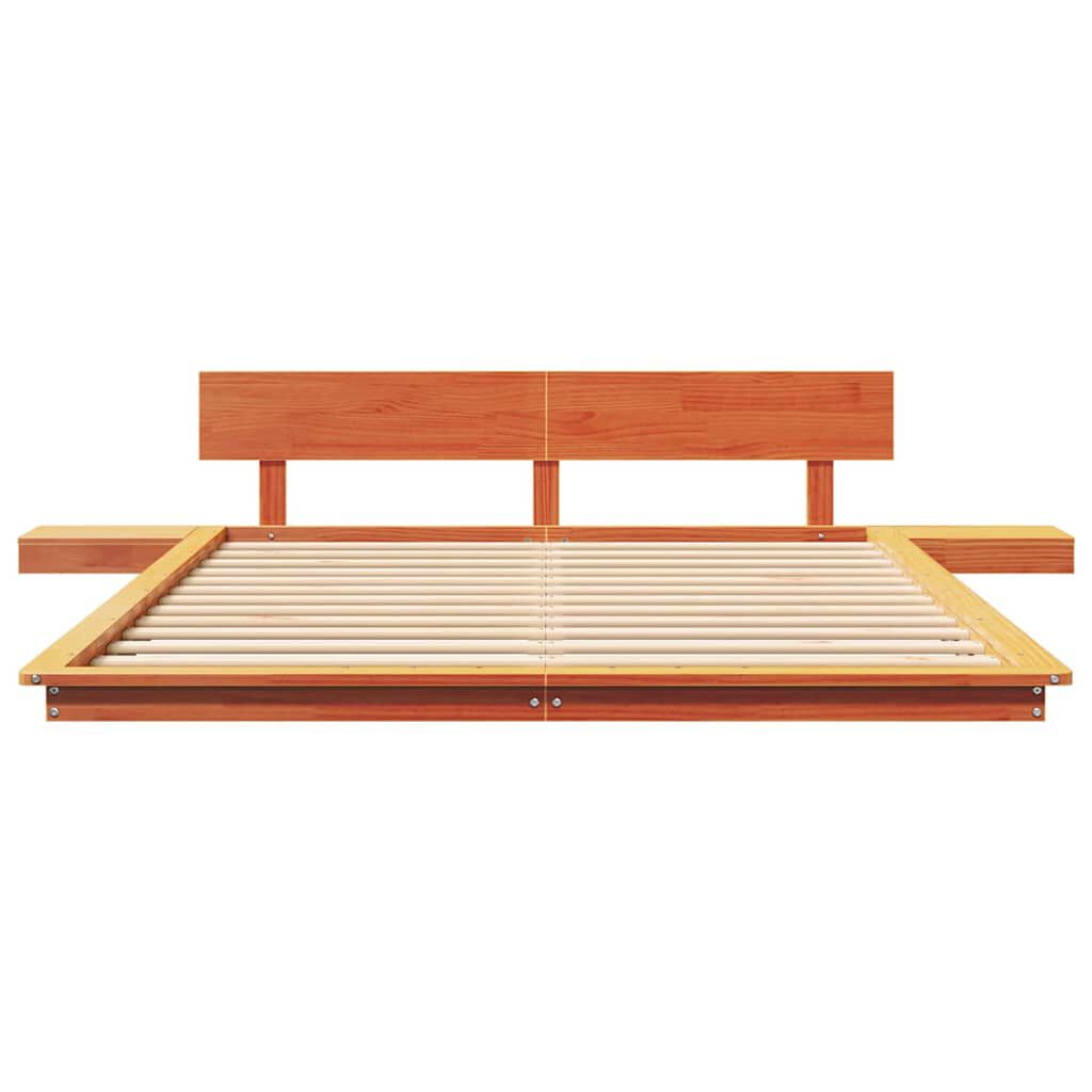 vidaXL Σκελετός Κρεβατιού Καφέ 150 x 200 cm ξύλο