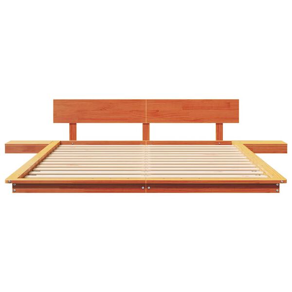 vidaXL Σκελετός Κρεβατιού Καφέ 150 x 200 cm ξύλο