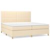 vidaXL &Kappa;&rho;&epsilon;&beta;ά&tau;&iota; Boxspring &mu;&epsilon; &Sigma;&tau;&rho;ώ&mu;&alpha; &Kappa;&rho;&epsilon;&mu; 200x200 &epsilon;&kappa;. &Upsilon;&phi;&alpha;&sigma;&mu;ά&tau;&iota;&nu;&omicron;