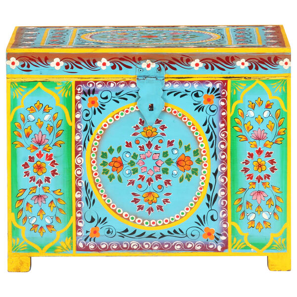 vidaXL Μπαούλο με Χειροπ. Λεπτομέρειες 50x40x40 εκ. Μασίφ Ξύλο Μάνγκο