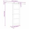 vidaXL Συρόμενη Πόρτα ORKDAL Λευκό 78 x 202 εκ.