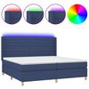 vidaXL &Kappa;&rho;&epsilon;&beta;ά&tau;&iota; Boxspring &mu;&epsilon; &Sigma;&tau;&rho;ώ&mu;&alpha; & LED &Mu;&pi;&lambda;&epsilon; 200x200 &epsilon;&kappa;. &Upsilon;&phi;&alpha;&sigma;&mu;ά&tau;&iota;&nu;&omicron;