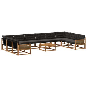 vidaXL &Sigma;&epsilon;&iota;&rho;ά &Kappa;&alpha;&nu;&alpha;&pi;έ &Epsilon;&xi;&omega;&tau;&epsilon;&rho;&iota;&kappa;&omicron;ύ &mu;&epsilon; &mu;&alpha;&xi;&iota;&lambda;ά&rho;&iota; 11 pcs &Phi;&upsilon;&sigma;&iota;&kappa;ό &kappa;&alpha;&iota; &Mu;&alpha;ύ&rho;&omicron;