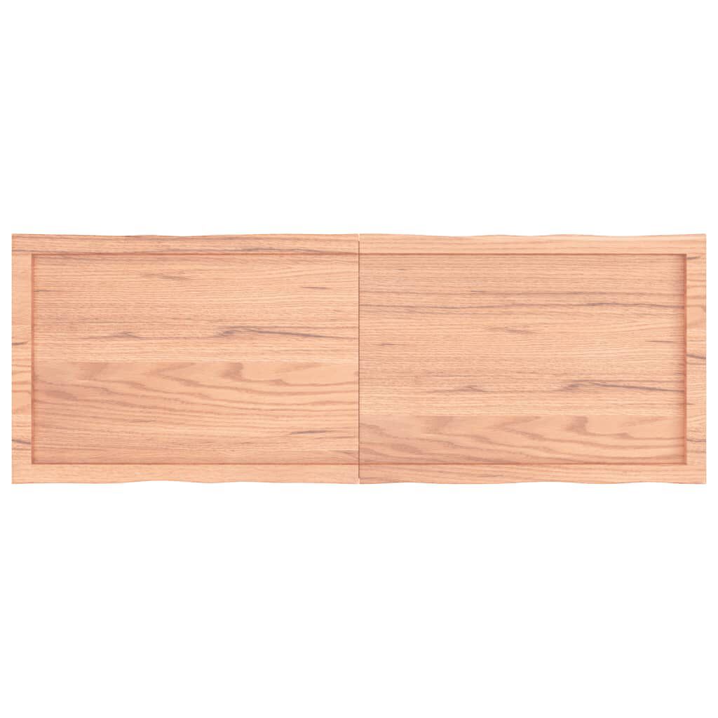 vidaXL Επιφ Τραπεζιού Αν Καφέ 140x50x(2-6)εκ.Ακατέργ. Μασίφ Ξύλο Δρυός