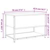 vidaXL Παγκάκι Αποθήκευσης Καπνιστή Δρυς 70x42,5x47 εκ. από Επεξ. Ξύλο