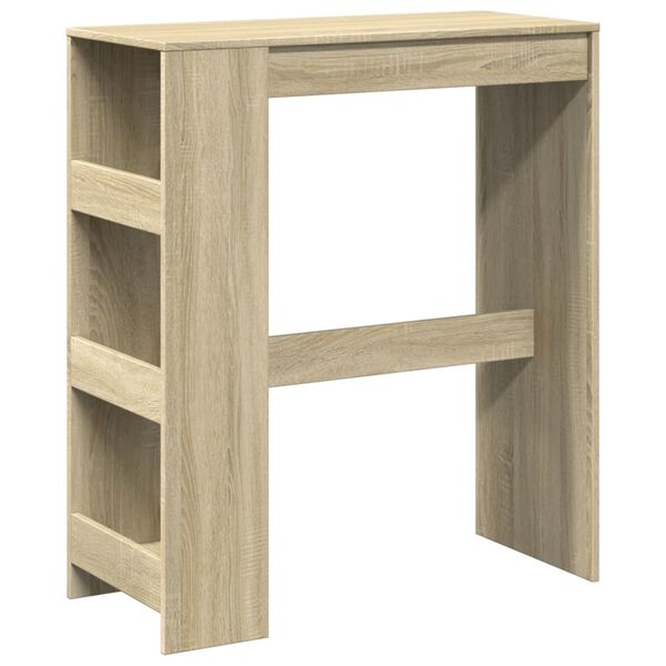 vidaXL Τραπέζι Μπαρ με Ράγες Sonoma Δρυς 90x40x103,5 εκ Επεξεργ. Ξύλο