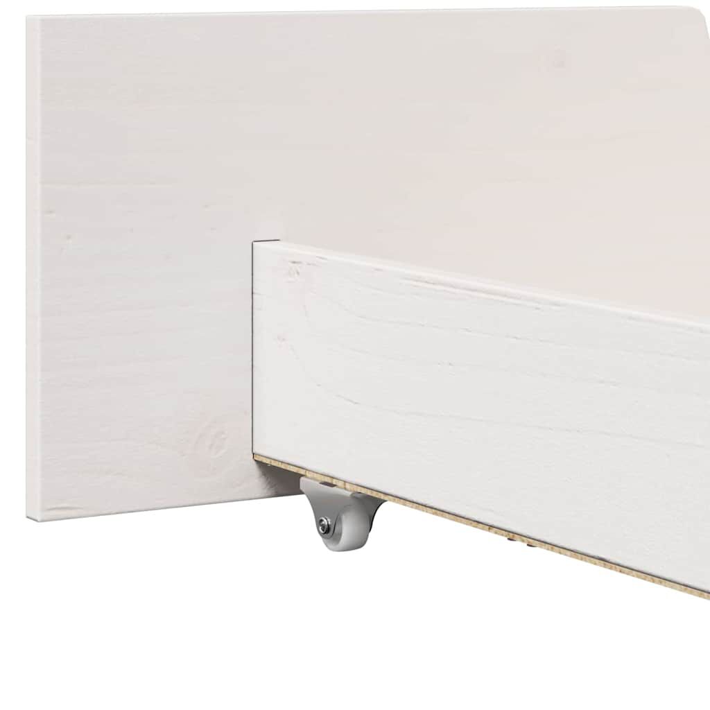 vidaXL Σκελετός Κρεβατιού Λευκό 75 x 190 cm Μασίφ ξύλο πεύκου