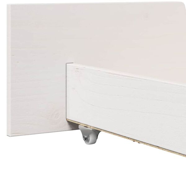 vidaXL Σκελετός Κρεβατιού Λευκό 75 x 190 cm Μασίφ ξύλο πεύκου