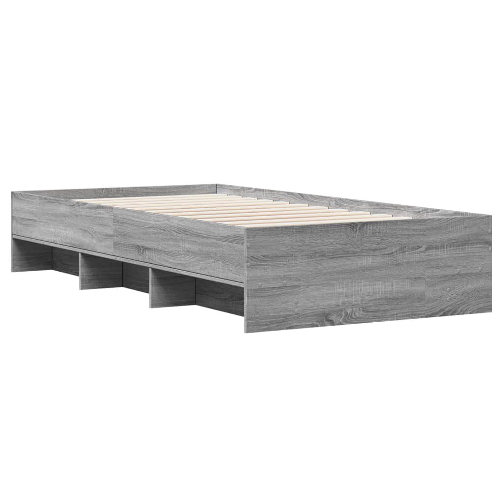vidaXL Πλαίσιο Κρεβατιού Γκρι Sonoma 100x200 εκ. Επεξεργασμένο Ξύλο