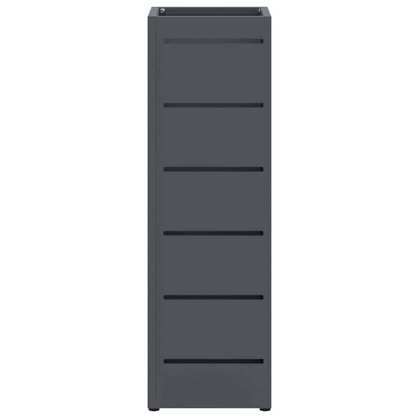 vidaXL Σχέδιο & βάση αποθήκευσης Ανθρακί 15.5 x 15.5 x 49 εκ Ατσάλι