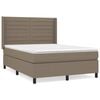 vidaXL &Kappa;&rho;&epsilon;&beta;ά&tau;&iota; Boxspring &mu;&epsilon; &Sigma;&tau;&rho;ώ&mu;&alpha; Taupe 140x190 &epsilon;&kappa;. &Upsilon;&phi;&alpha;&sigma;&mu;ά&tau;&iota;&nu;&omicron;
