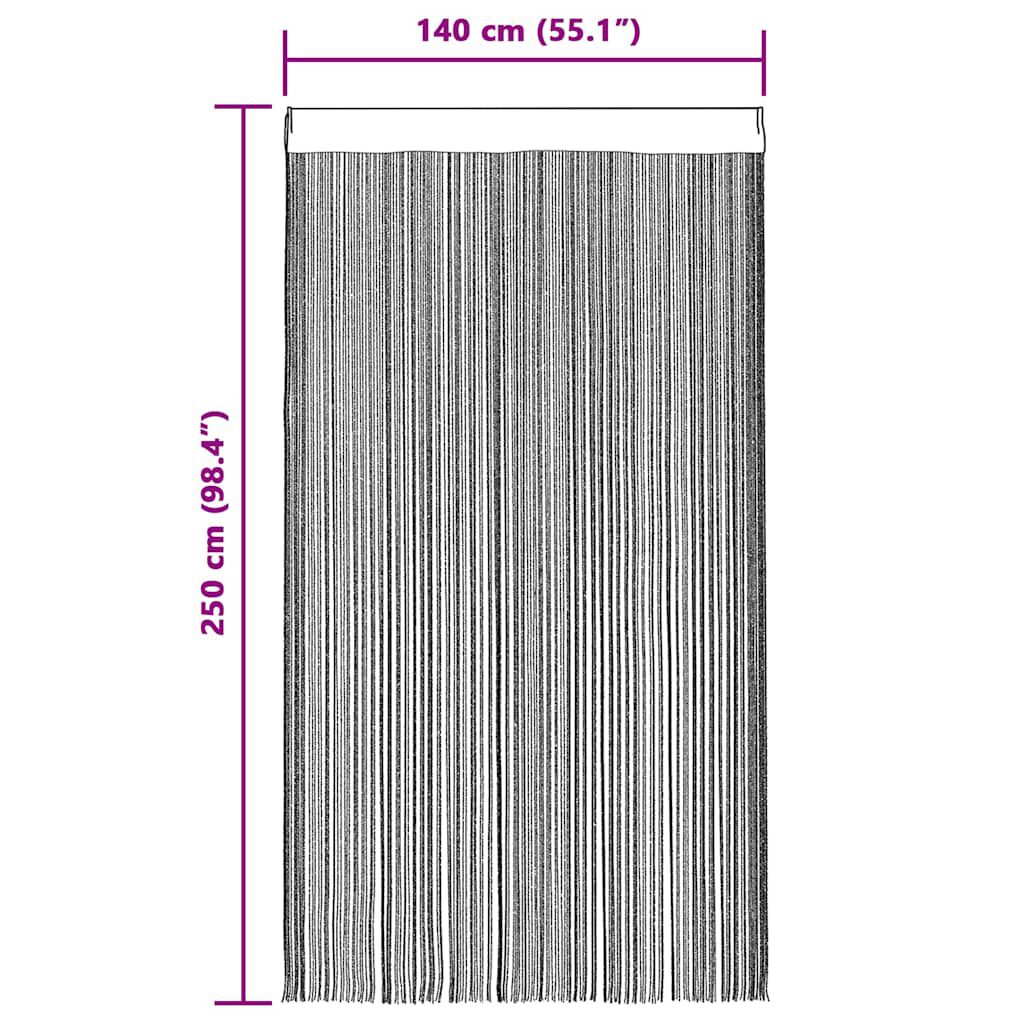 vidaXL Κουρτίνες με Κρόσσια 2 τεμ. Μαύρες 140 x 250 εκ.