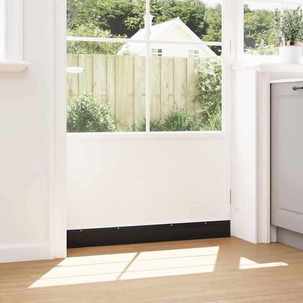 vidaXL Σφραγίδες πόρτας με βούρτσες που προσαρτώνται 2 pcs Μαύρο