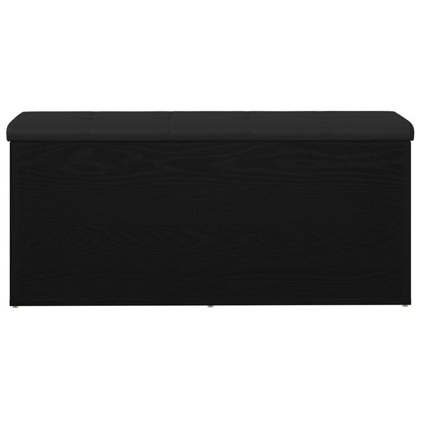 vidaXL Παγκάκι Αποθήκευσης Μαύρη Δρυς 100x40x45 εκ. Συνθετικό Ξύλο