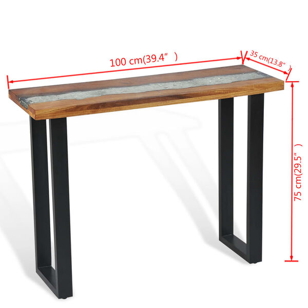 vidaXL Κονσόλα Τραπέζι 100 x 35 x 75 εκ. από Ξύλο Teak