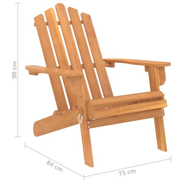 vidaXL Καρέκλα Κήπου Adirondack από Μασίφ Ξύλο Ακακίας
