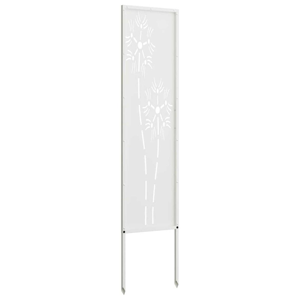 vidaXL Διακοσμητική Πλάκα Κήπου Άλλο Λευκό 32 x 140 εκ