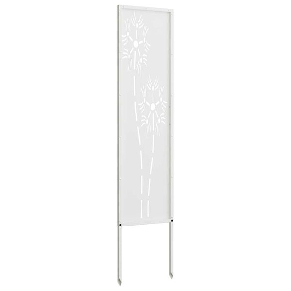 vidaXL Διακοσμητική Πλάκα Κήπου Άλλο Λευκό 32 x 140 εκ