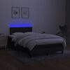 vidaXL &Kappa;&rho;&epsilon;&beta;ά&tau;&iota; Boxspring &mu;&epsilon; &Sigma;&tau;&rho;ώ&mu;&alpha; & LED &Mu;&alpha;ύ&rho;&omicron; 120x200 &epsilon;&kappa;. &Upsilon;&phi;&alpha;&sigma;&mu;ά&tau;&iota;&nu;&omicron;