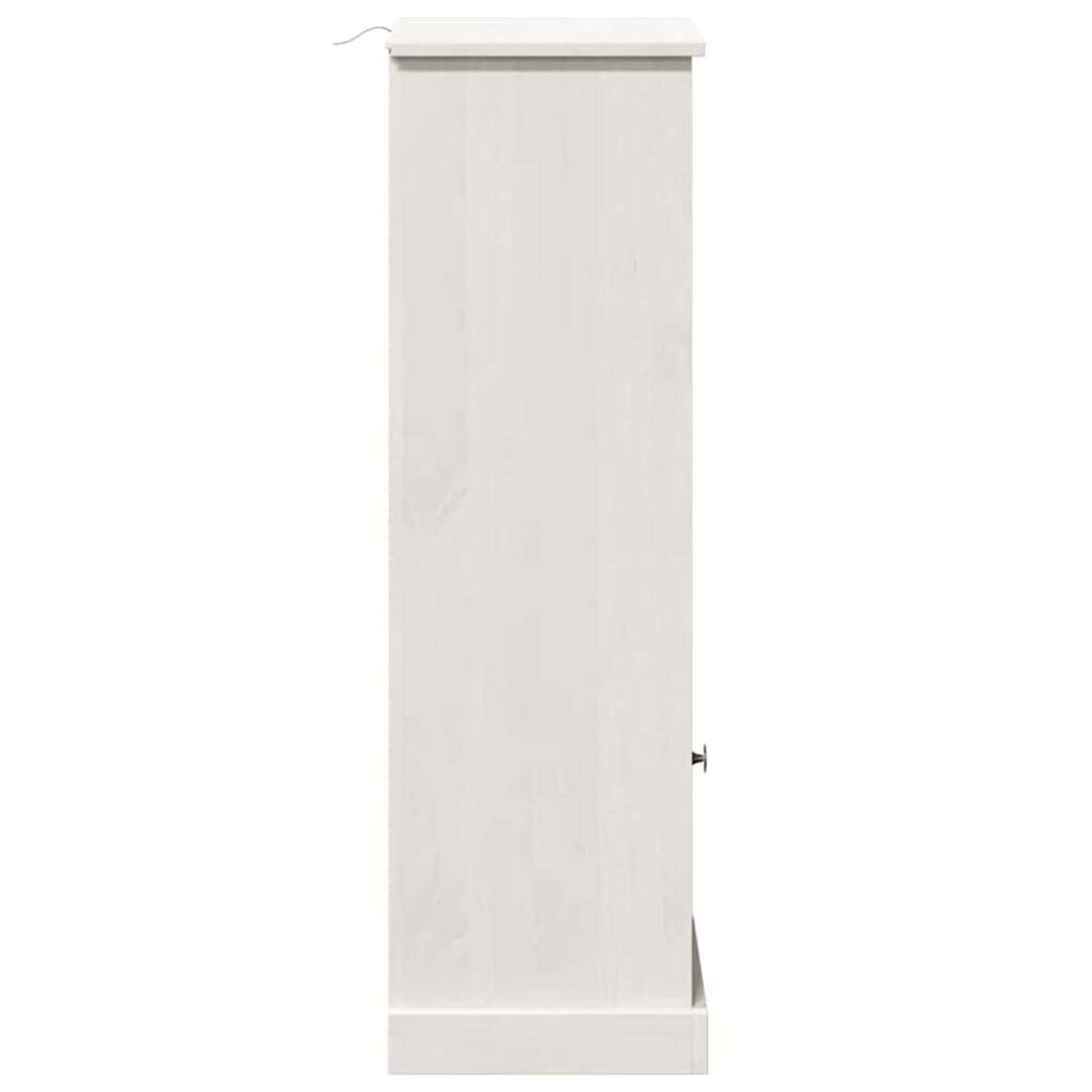 vidaXL Ντουλάπι Μπάνιου VIGO Λευκό 37 x 34 x 110 εκ Μασίφ ξύλο πεύκου