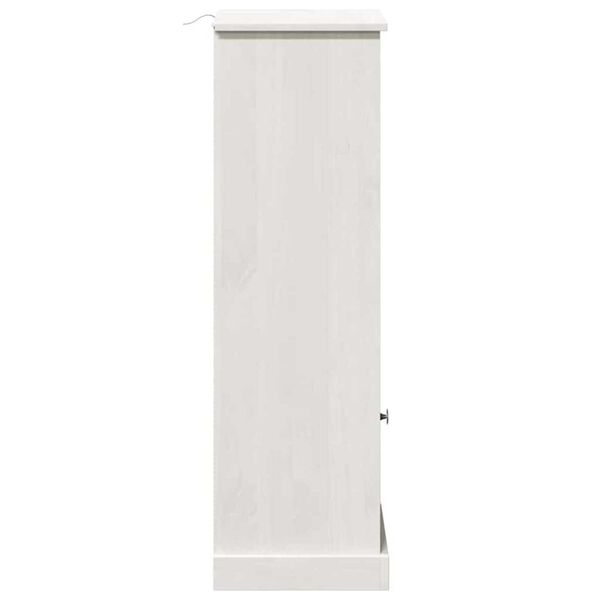 vidaXL Ντουλάπι Μπάνιου VIGO Λευκό 37 x 34 x 110 εκ Μασίφ ξύλο πεύκου