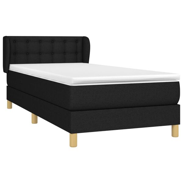 vidaXL &Kappa;&rho;&epsilon;&beta;ά&tau;&iota; Boxspring &mu;&epsilon; &Sigma;&tau;&rho;ώ&mu;&alpha; &Mu;&alpha;ύ&rho;&omicron; 90x190 &epsilon;&kappa;.&Upsilon;&phi;&alpha;&sigma;&mu;ά&tau;&iota;&nu;&omicron;