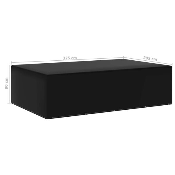 vidaXL Κάλυμμα Επίπλων Κήπου με 12 Κρίκους 205 x 325 x 90 εκ.
