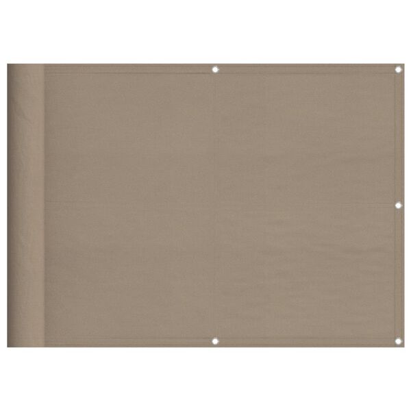 vidaXL Διαχωριστικό Βεράντας Taupe 75x800εκ 100% Πολ. Ύφασμα Oxford