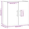 vidaXL Ντουλάπι Τοίχου Καφέ Δρυς 60 x 31 x 60 εκ. Επεξεργασμένο Ξύλο