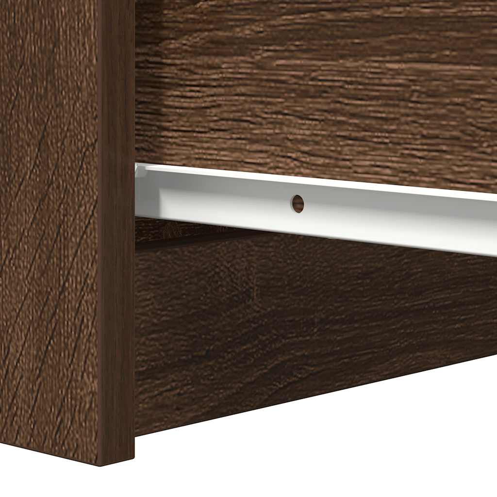 vidaXL Συρταριέρα με Συρτάρια καφέ δρυς 37,5x35x99 εκ. Επεξ. Ξύλο