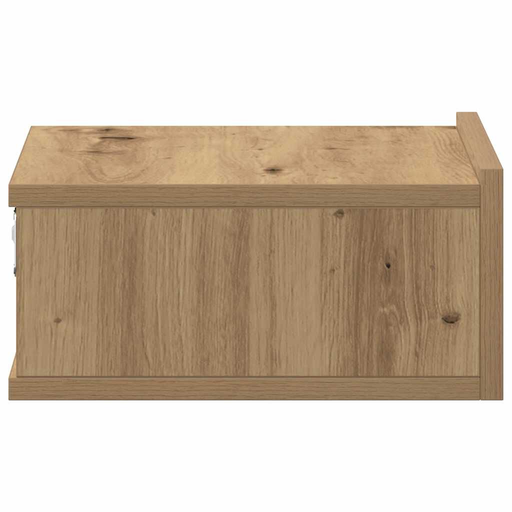 vidaXL Κομοδίνα Κρεμαστά Καφέ Δρυς 40x31x27 εκ. Επεξεργ. Ξύλο