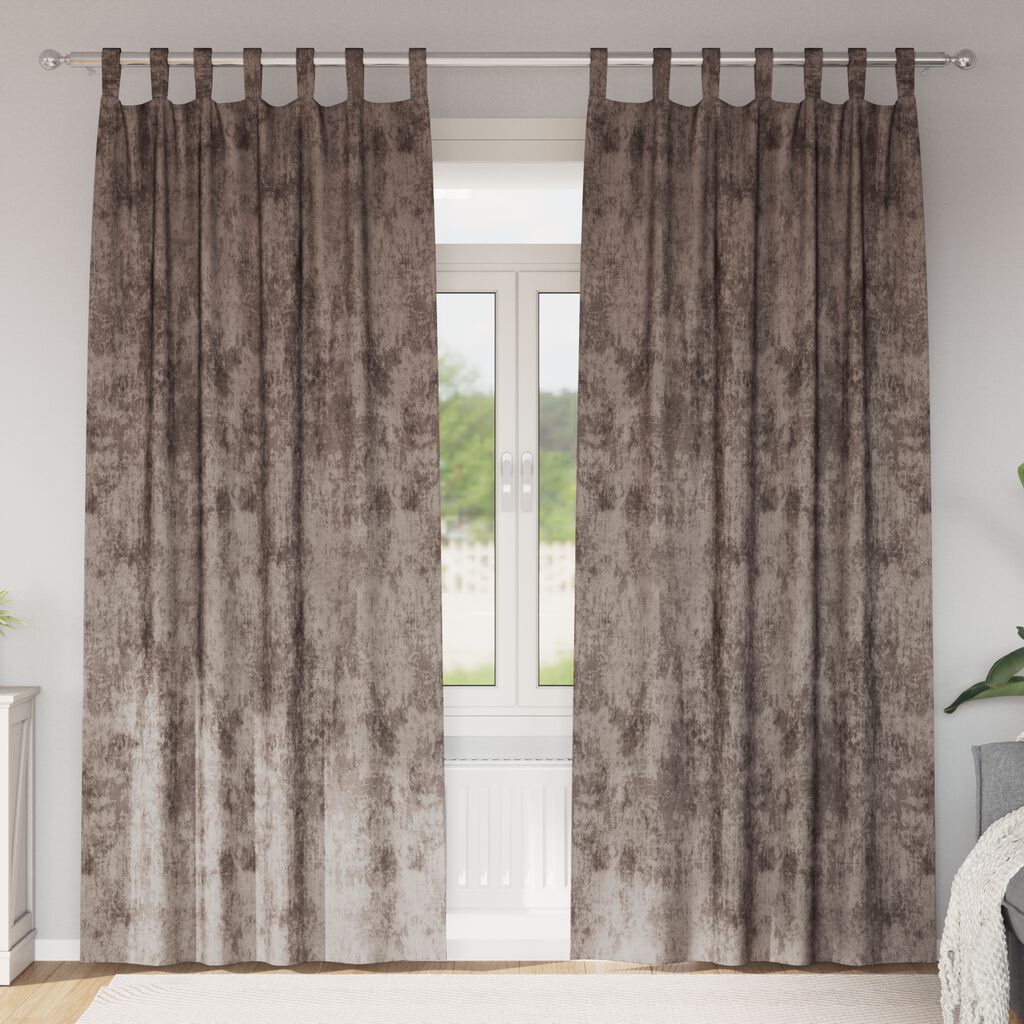 vidaXL κουρτίνες βελούδου 2 τεμ με μάτια Καφέ 245x140 εκ.