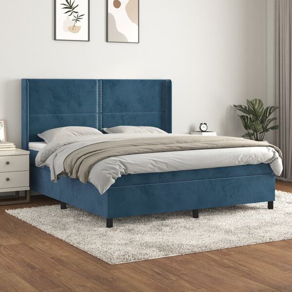 vidaXL &Kappa;&rho;&epsilon;&beta;ά&tau;&iota; Boxspring &mu;&epsilon; &Sigma;&tau;&rho;ώ&mu;&alpha; &Sigma;&kappa;&omicron;ύ&rho;&omicron; &Mu;&pi;&lambda;&epsilon; 180x200 &epsilon;&kappa;. &Beta;&epsilon;&lambda;&omicron;ύ&delta;&iota;&nu;&omicron;