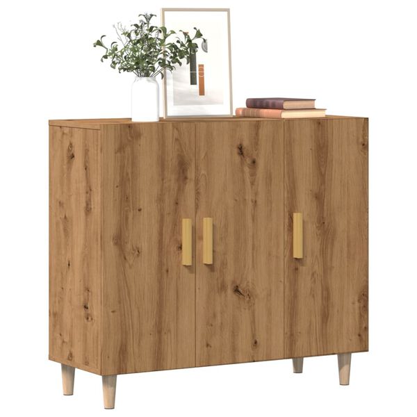 vidaXL Ντουλάπι Αρτισιανή Δρυς 90 x 34 x 80 εκ. από Επεξεργασμένο Ξύλο