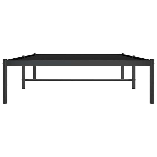 vidaXL Μεταλλικό πλαίσιο κρεβατιού Μαύρο 100x190 cm