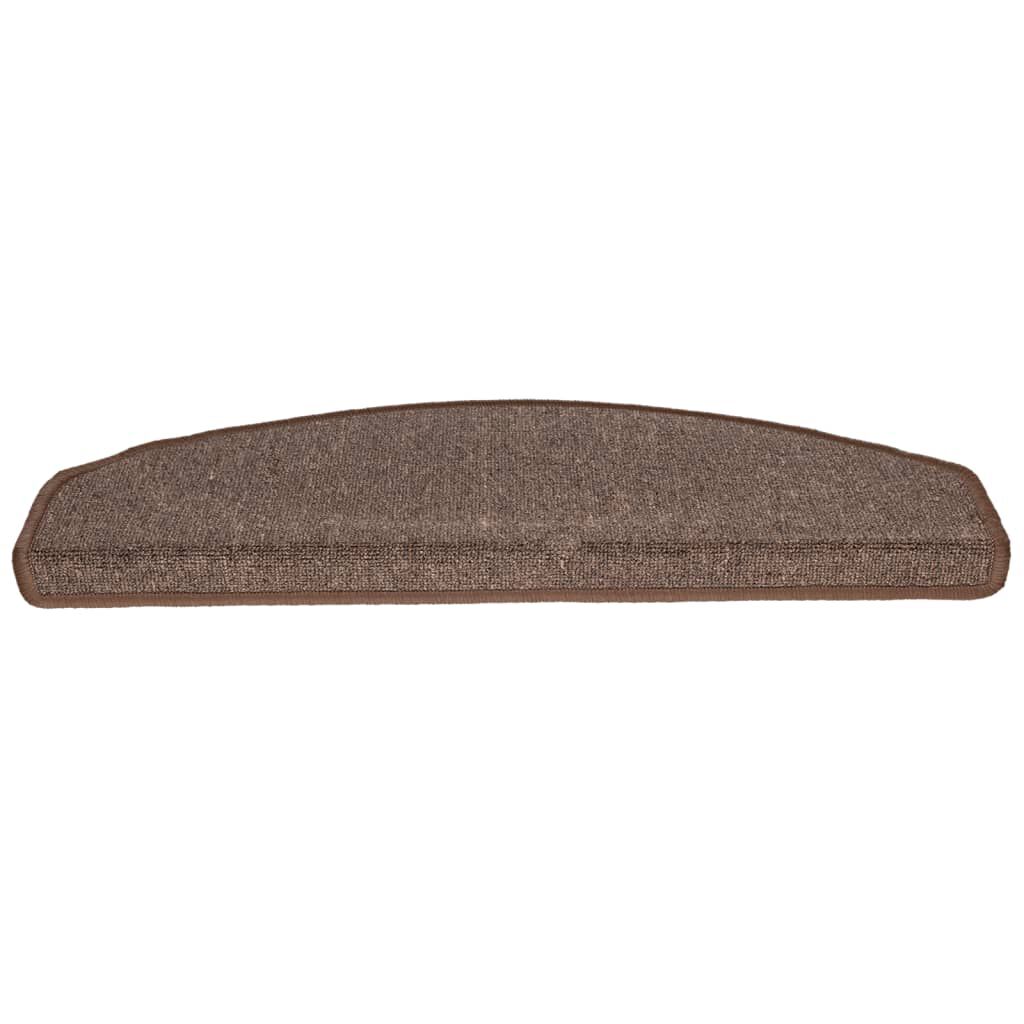 vidaXL Πατάκια Σκάλας 10 τεμ. Coffee Brown 65x24x4 εκ.